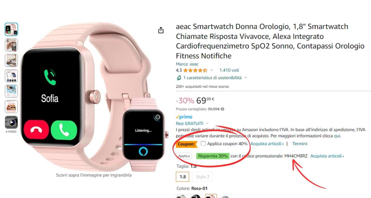 Smartwatch vivavoce integrato store