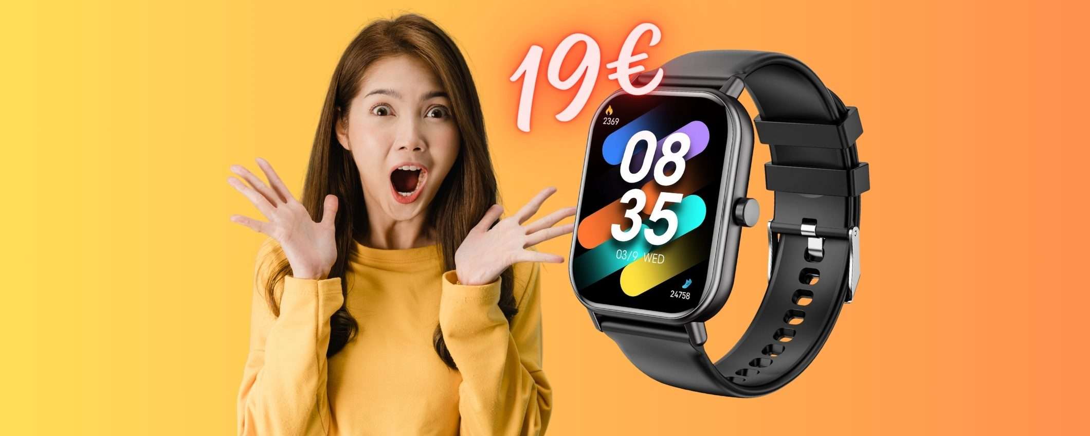 Smartwatch impermeabile con chiamate Bluetooth a SOLI 19€ Smartwatch impermeabile con chiamate Bluetooth a SOLI 19€