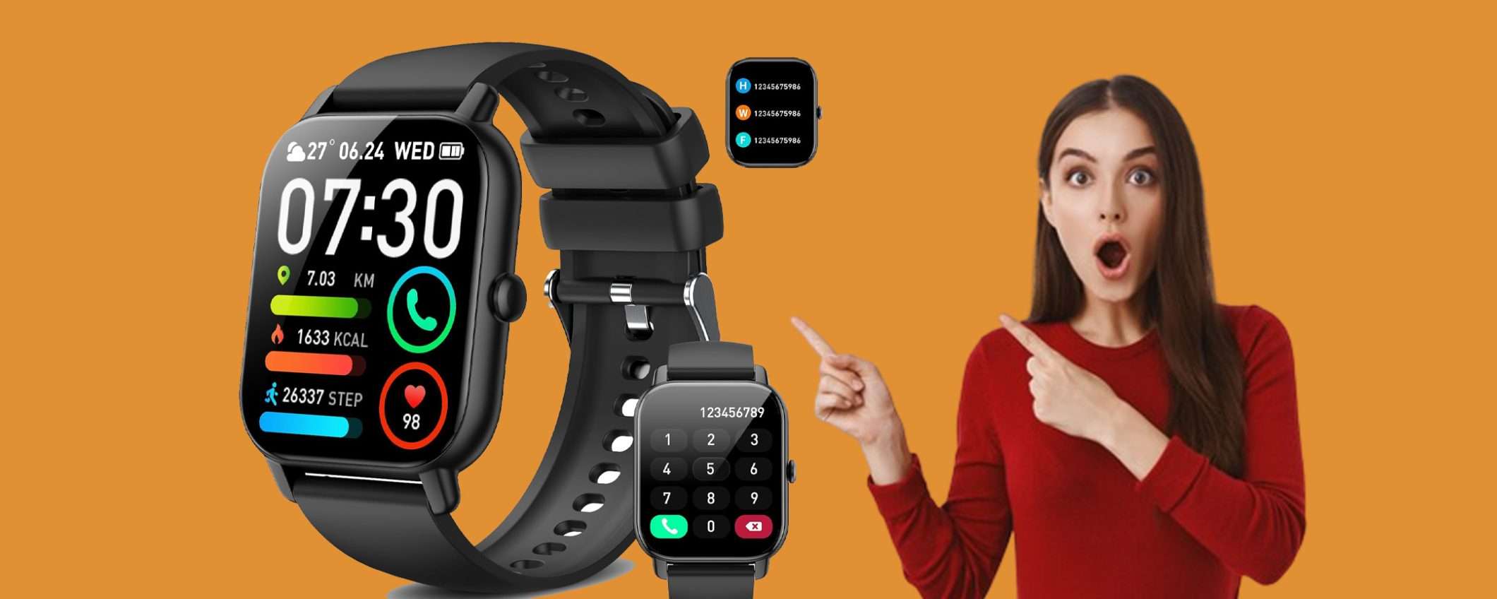 Smartwatch unisex con IP68: doppio sconto TOP (67%+coupon10%) Smartwatch unisex con IP68: doppio sconto TOP (67%+coupon10%)