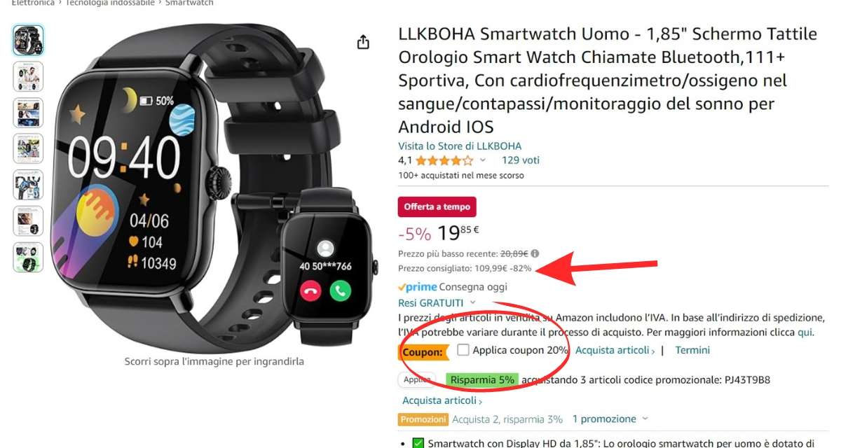 solo-15e-questo-smartwatch-puoi-rispondere-chiamate-coupon