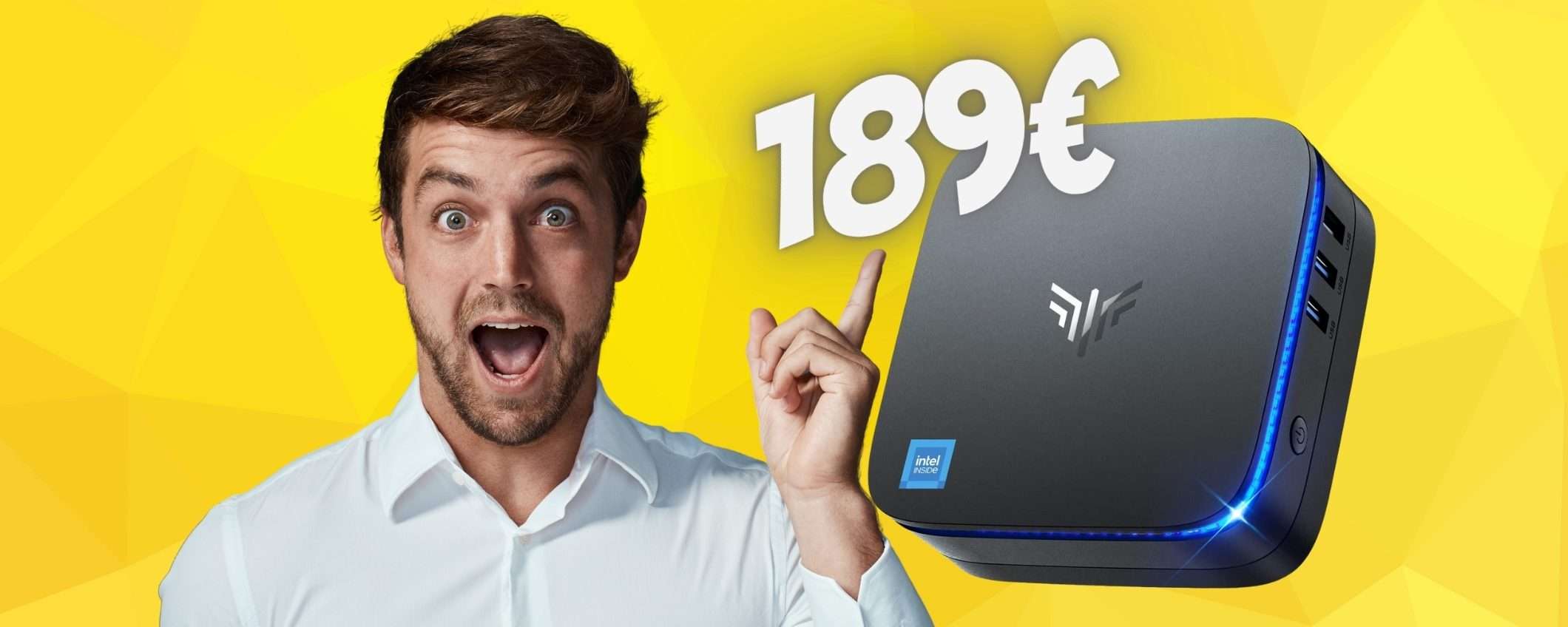 Solo 189€ per questo mini PC MOSTRUOSO in OFFERTA al 30% su Amazon