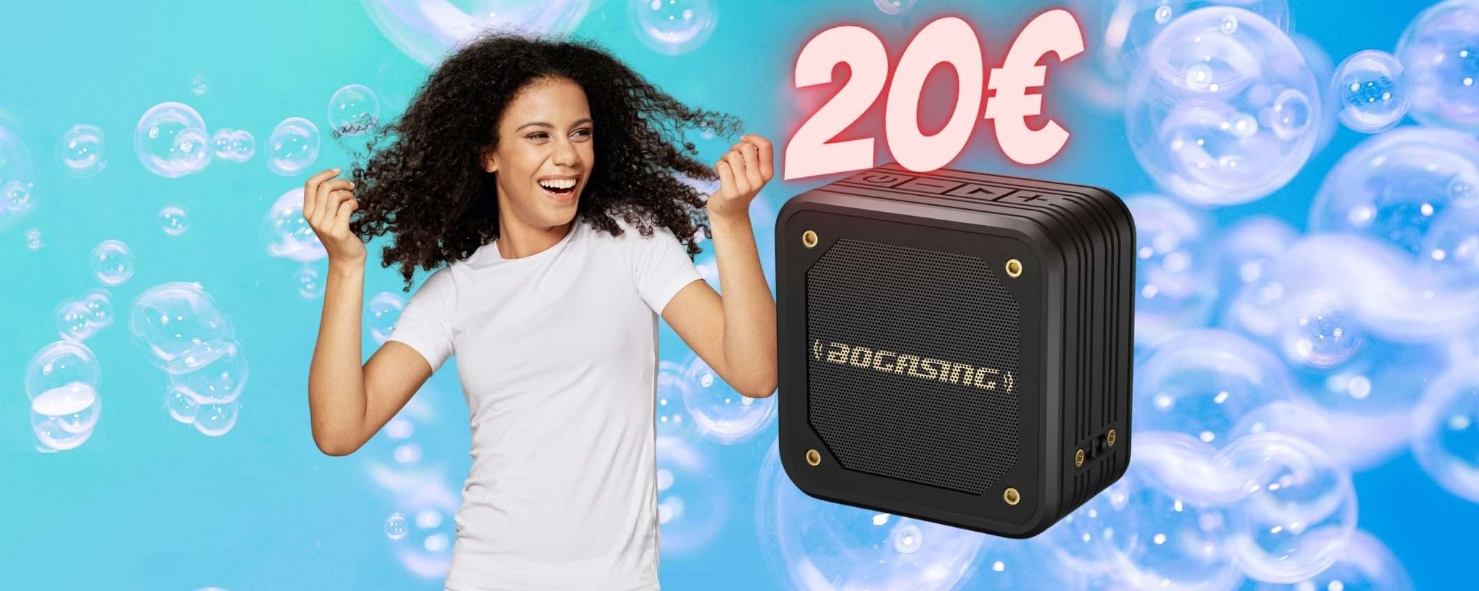 Speaker Bluetooth da 15W, impermeabile e con 24h di autonomia (20€) Speaker Bluetooth da 15W, impermeabile e con 24h di autonomia (20€)