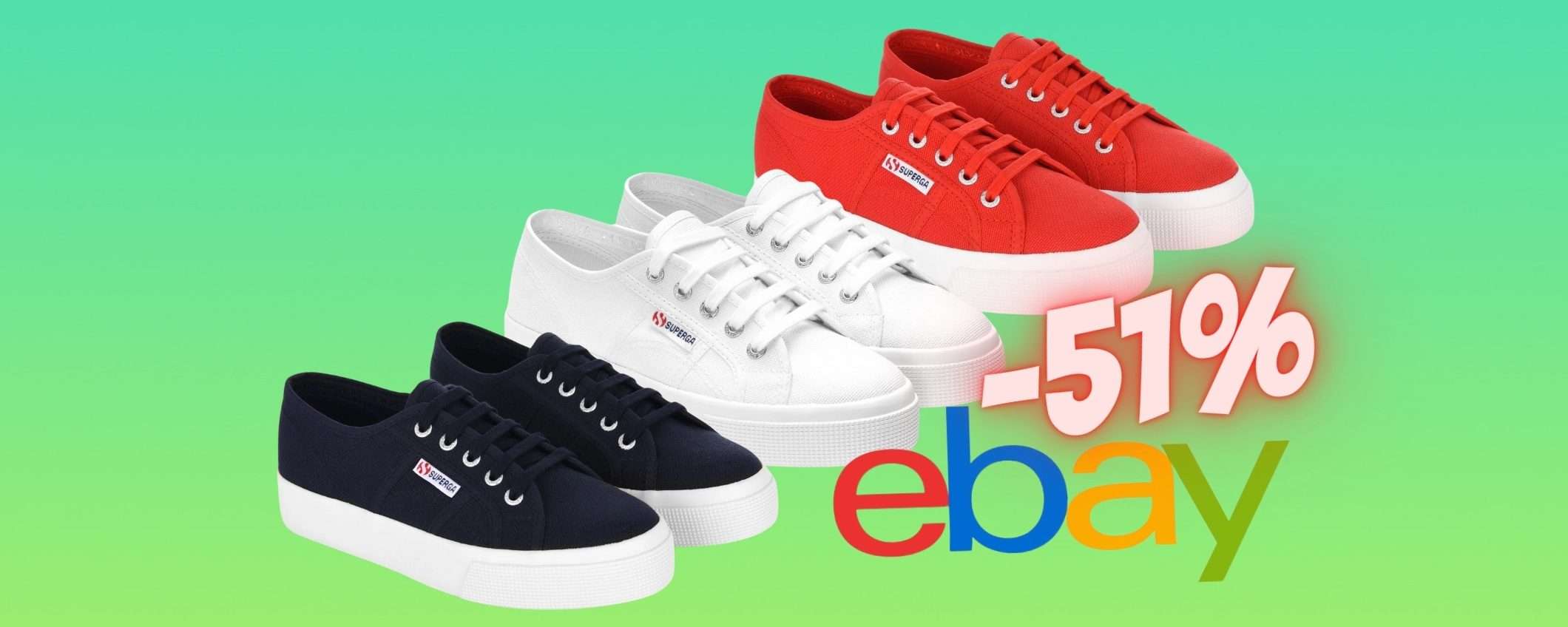 Superga: scarpe da uomo e donna in SCONTO a MENO della METÀ Superga: scarpe da uomo e donna in SCONTO a MENO della METÀ