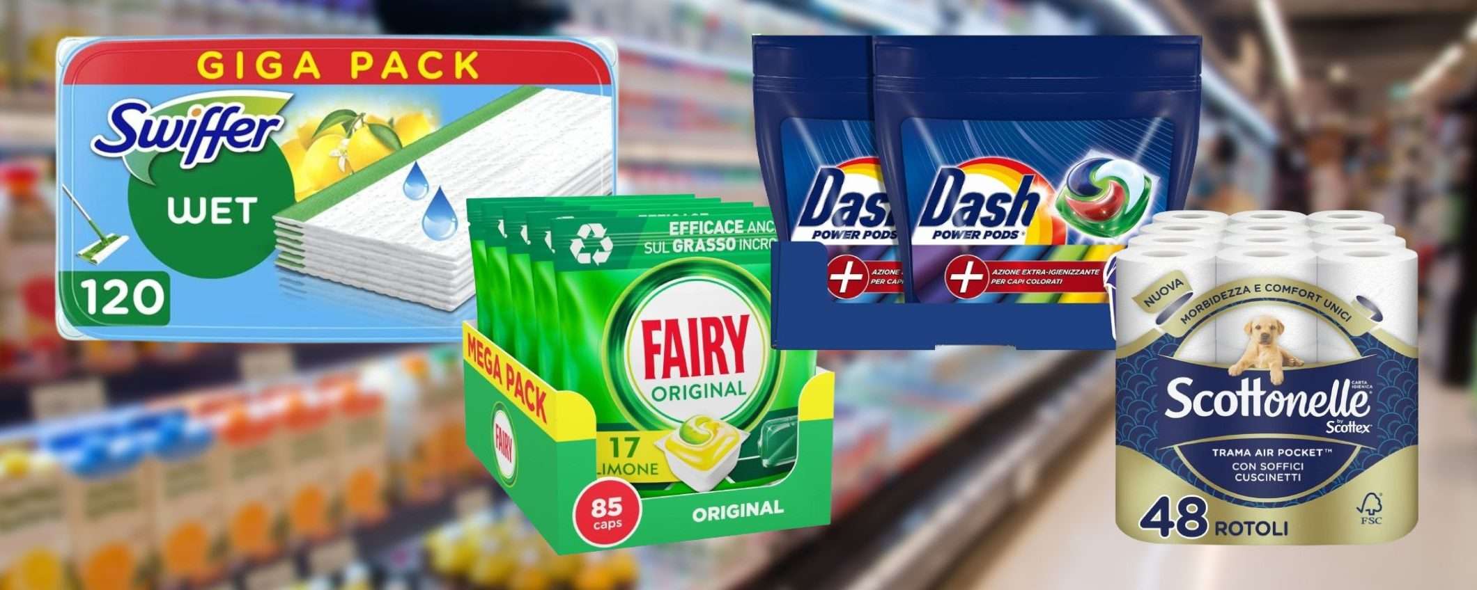 Dash, Swiffer, Lenor e altri grandi marchi a prezzo BOMBA: si parte da 4,99€ Dash, Swiffer, Lenor e altri grandi marchi a prezzo BOMBA: si parte da 4,99€