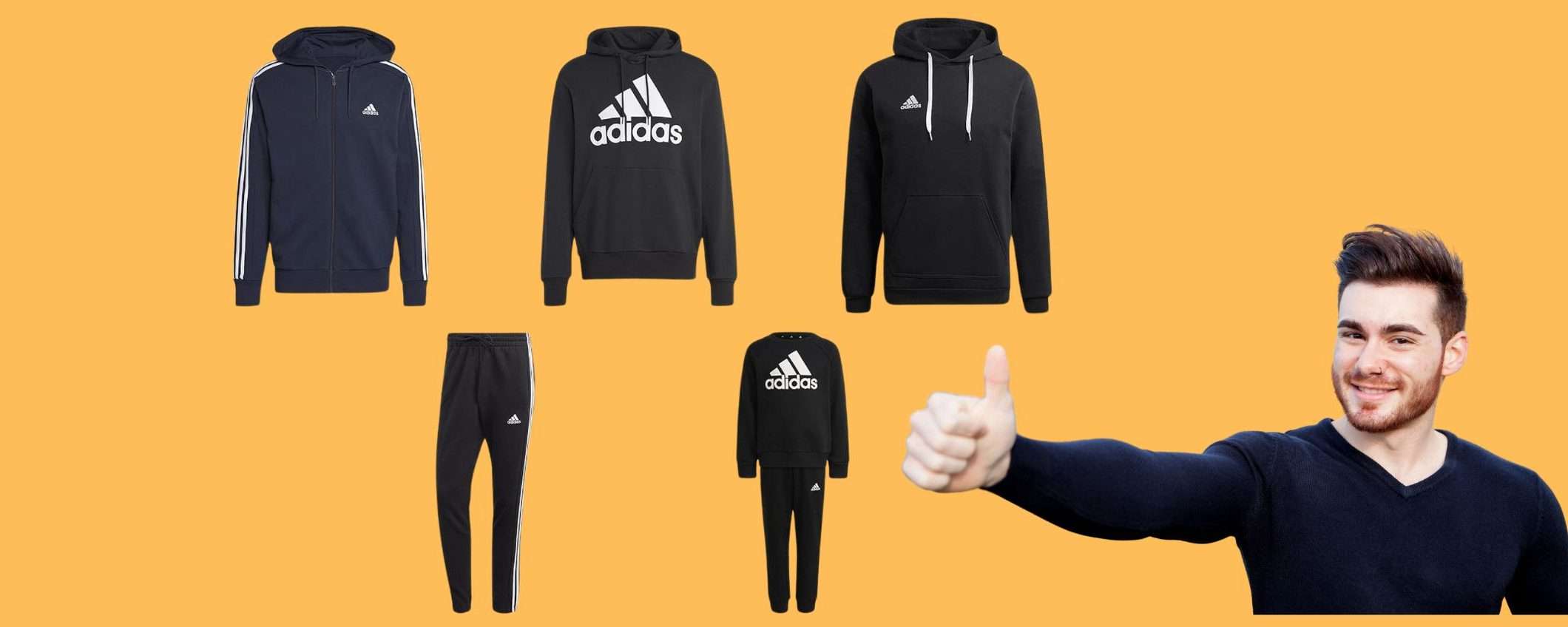 adidas: svendita TOTALE su felpe e tute al minimo storico su Amazon