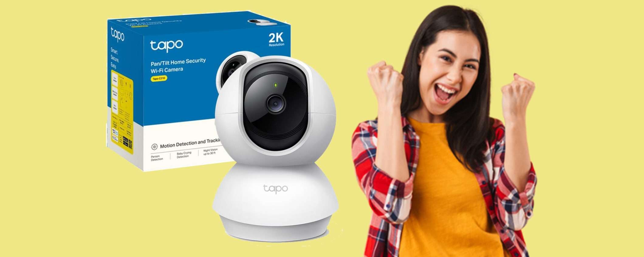 Videocamera di sorveglianza TP-Link 2K: sconto TOP del 30%