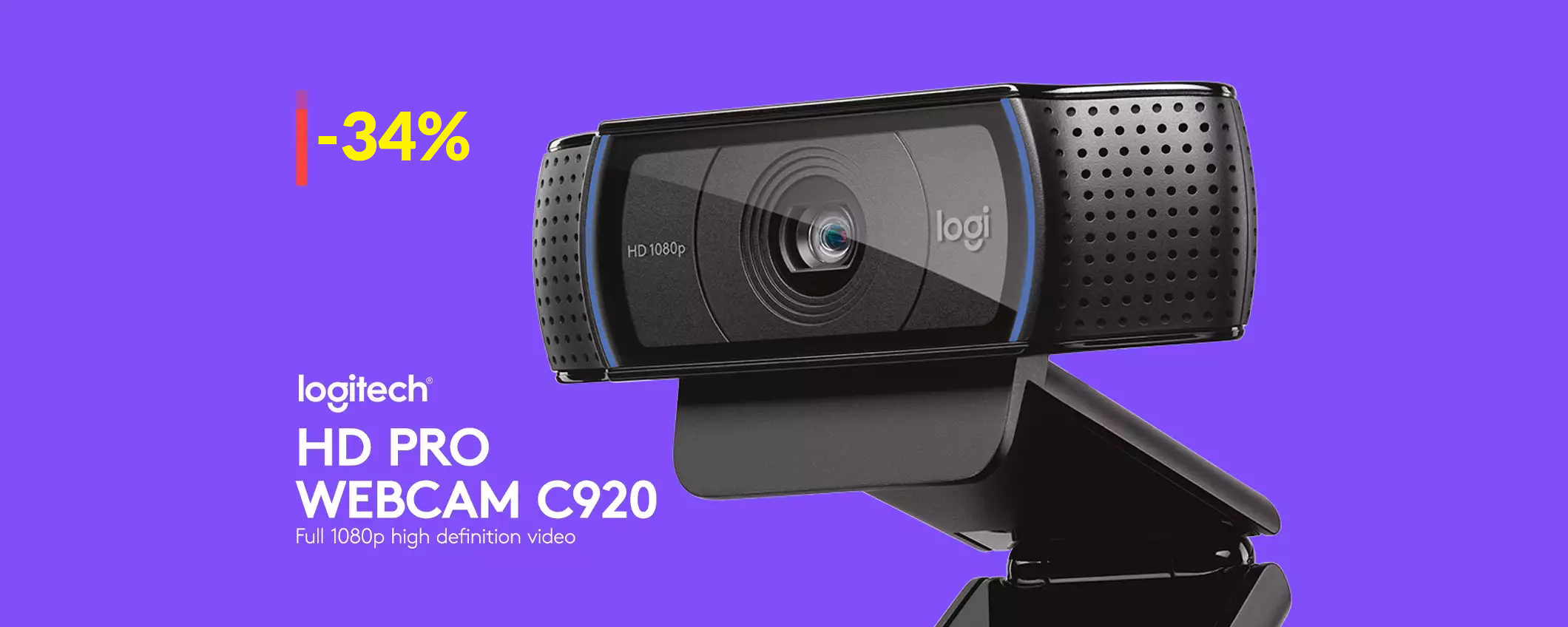 Webcam FullHD con microfoni integrati: la regoli come vuoi tu (68€)