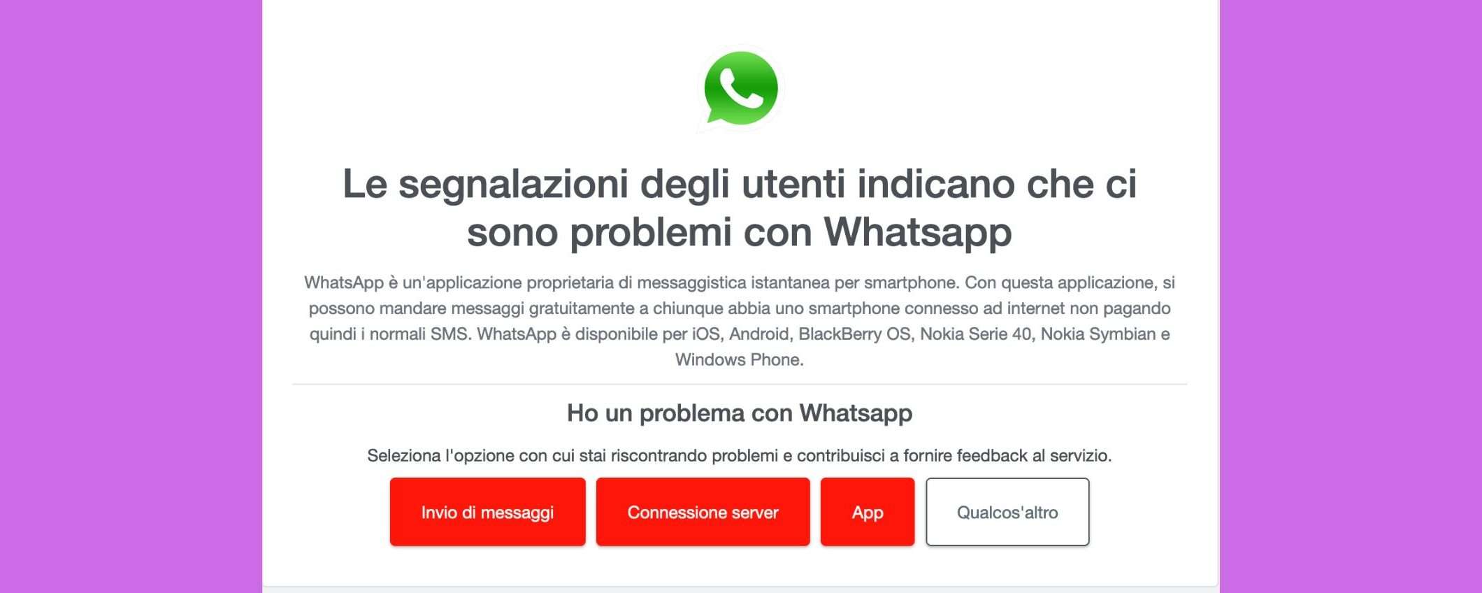WhatsApp down ora: cosa sta succedendo?