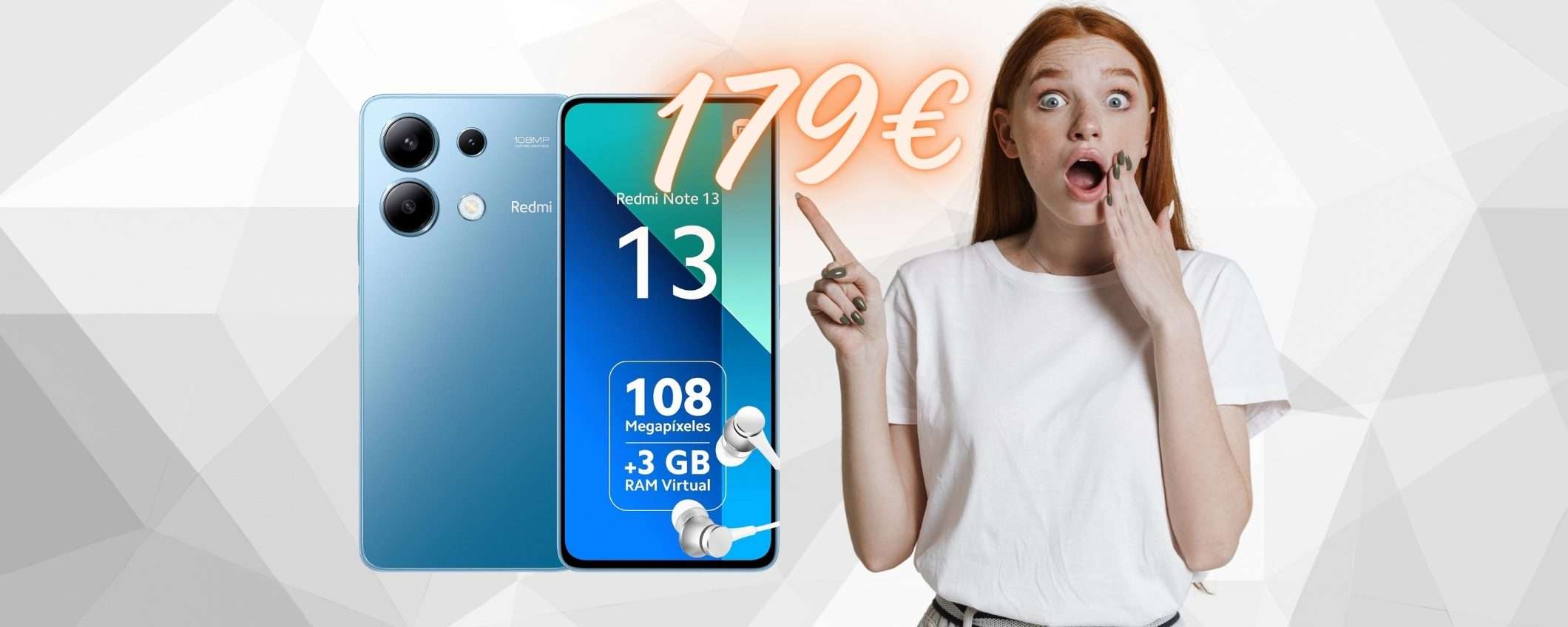 Xiaomi Redmi Note 13 da 128GB a PREZZO ASSURDO su Amazon (179€)