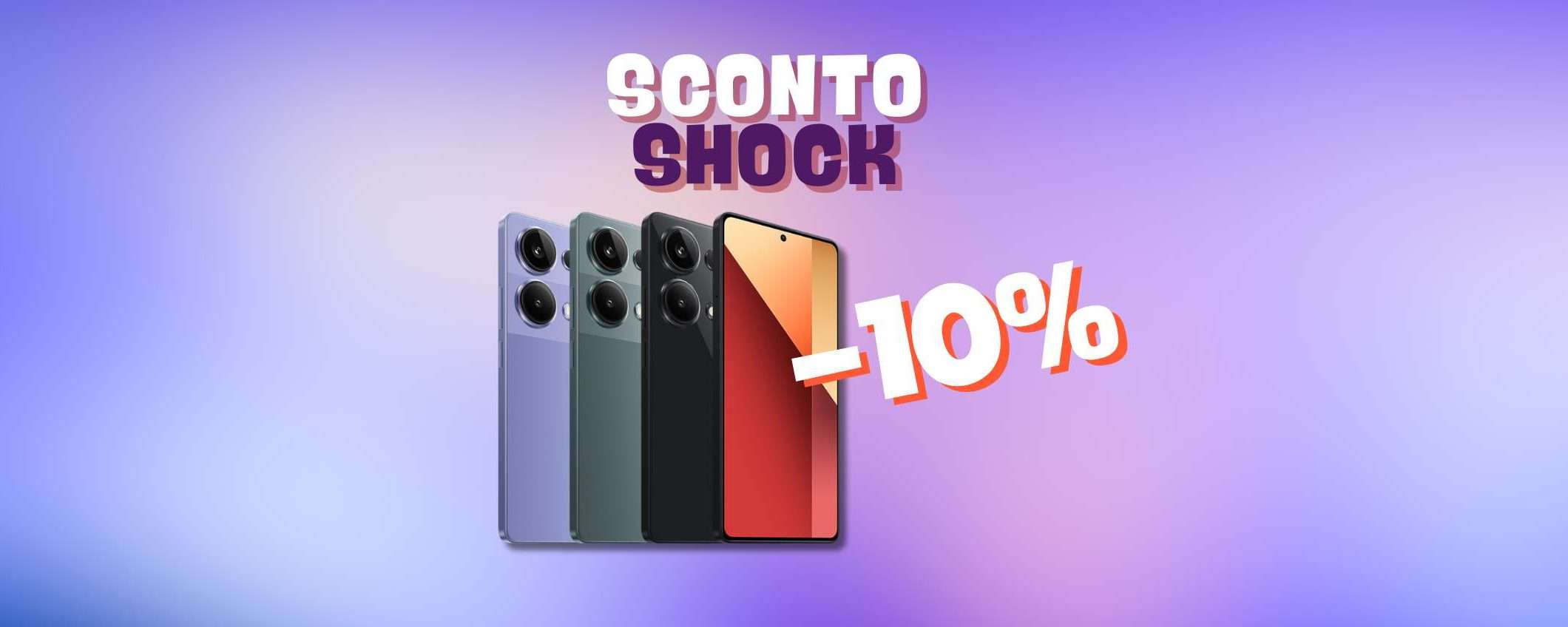 Xiaomi Redmi Note 13, smartphone a un prezzo scontato del 10% Xiaomi Redmi Note 13, smartphone a un prezzo scontato del 10%