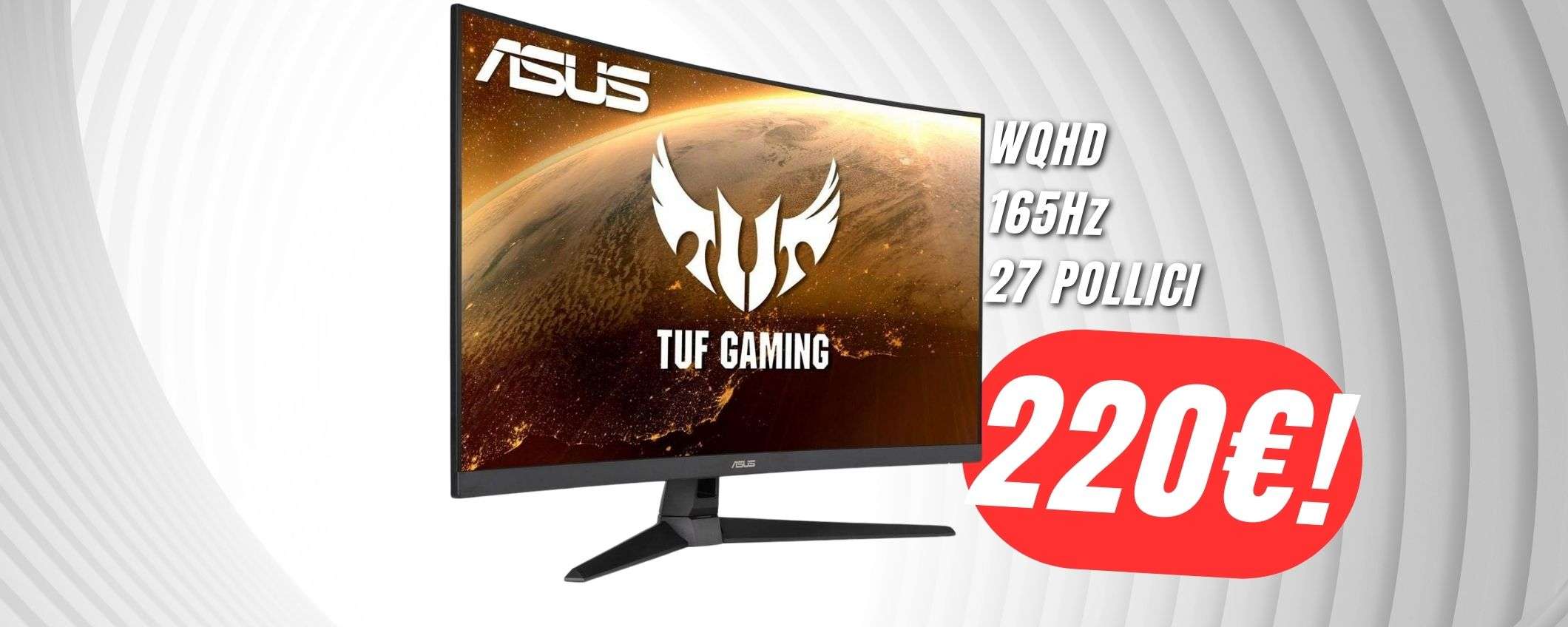 PREZZACCIO per il monitor ASUS con risoluzione WQHD e 165Hz (solo 220€!)