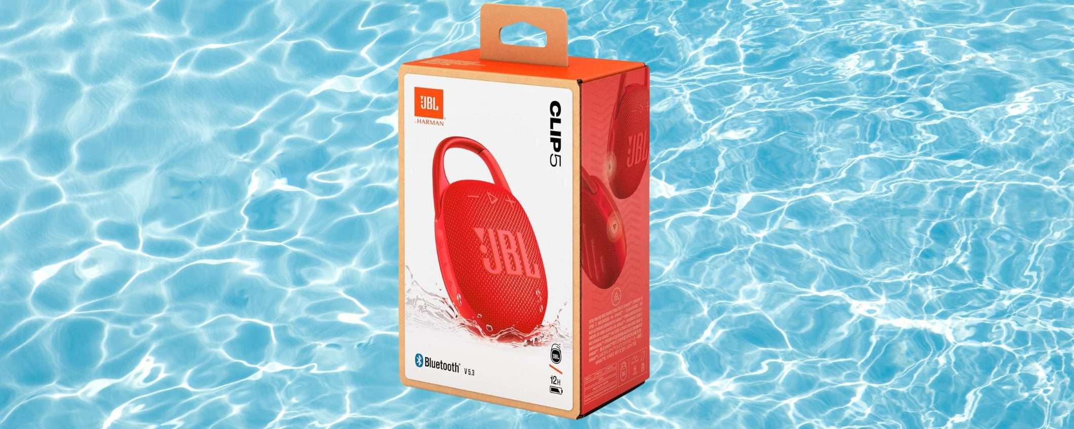 Musica in piscina, sotto la doccia o dove vuoi con l'altoparlante portatile JBL in SCONTO (-16%) Musica in piscina, sotto la doccia o dove vuoi con l'altoparlante portatile JBL in SCONTO (-16%)