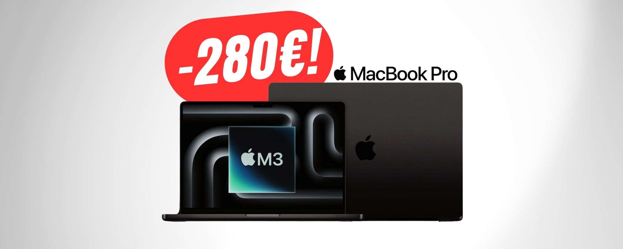 FOLLIA da Amazon: il MacBook Pro (M3) è SCONTATO di -280€!