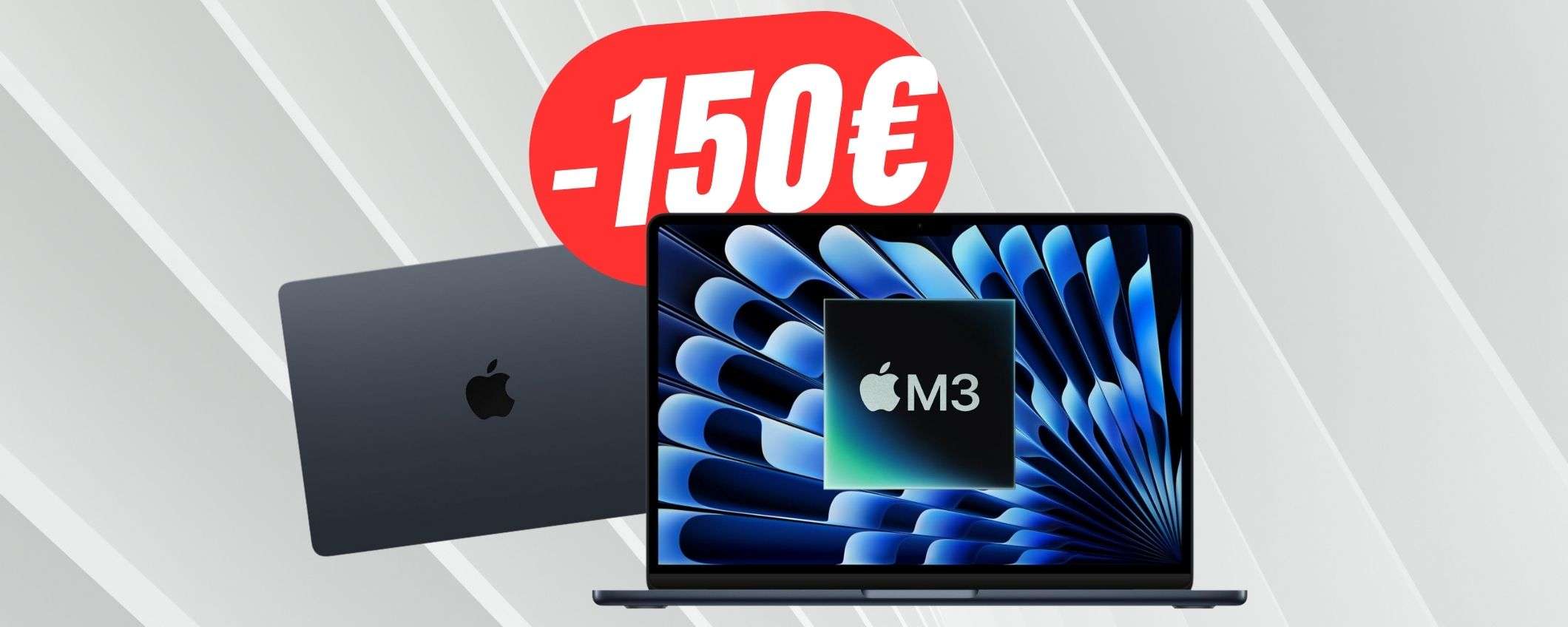 Il MacBook Air con chip M3 a -150€ è la BOMBA Amazon! Il MacBook Air con chip M3 a -150€ è la BOMBA Amazon!