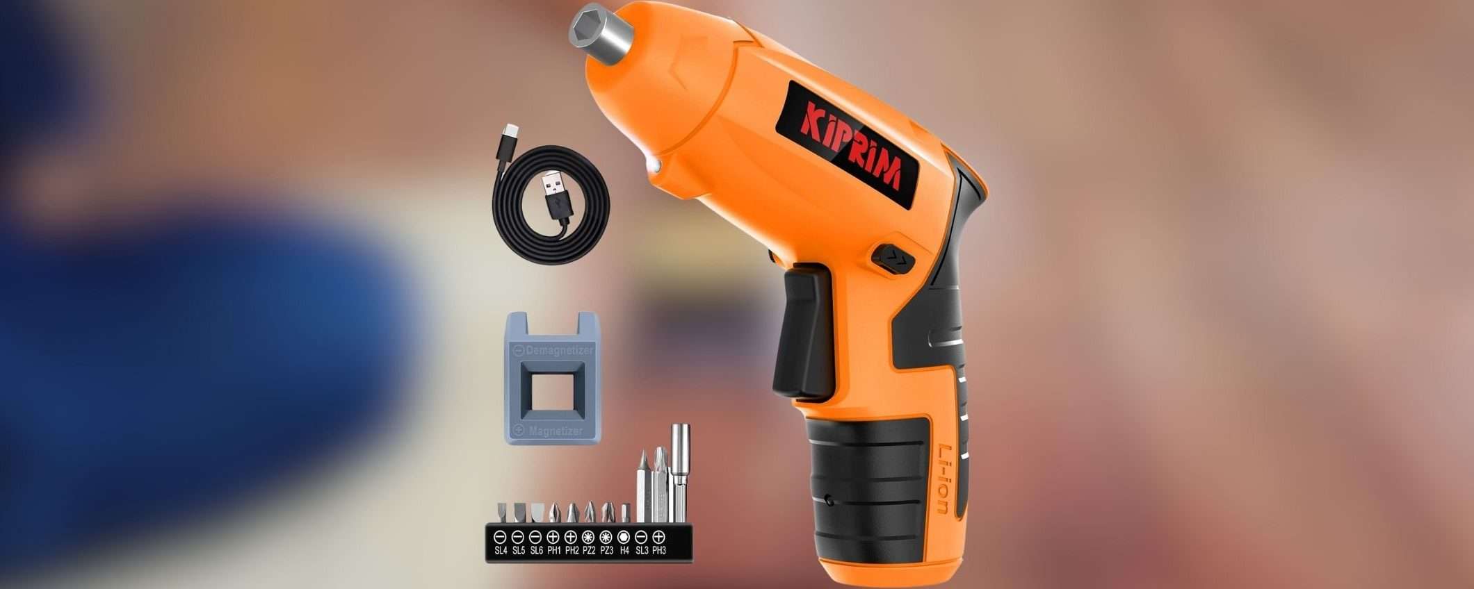 Avvitatore elettrico ricaricabile con accessori e luce a LED in offerta a 12 euro su Amazon Avvitatore elettrico ricaricabile con accessori e luce a LED in offerta a 12 euro su Amazon