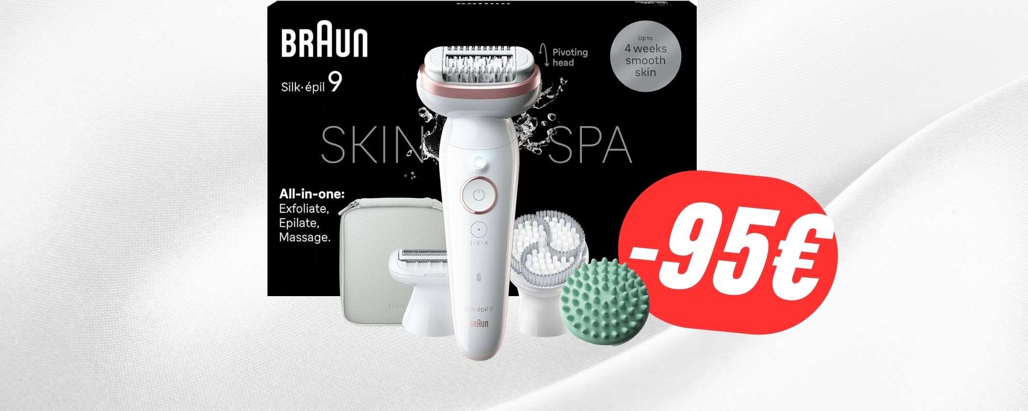 Depila, esfolia e massaggia con Braun Silk-épil 9 (SCONTATO di -95€!) Depila, esfolia e massaggia con Braun Silk-épil 9 (SCONTATO di -95€!)