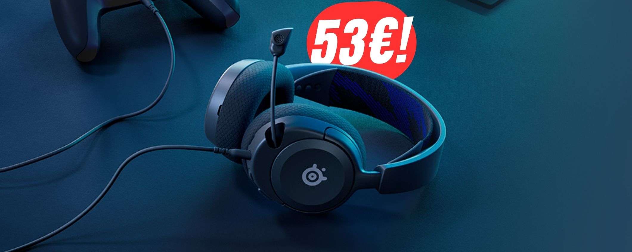 Le amatissime CUFFIE da GAMING SteelSeries con audio a 360° crollano a 53€! Le amatissime CUFFIE da GAMING SteelSeries con audio a 360° crollano a 53€!
