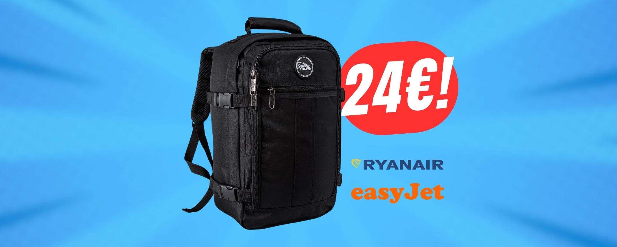 Lo ZAINO ideale per viaggiare su RYANAIR crolla a 24€ con lo sconto Amazon!