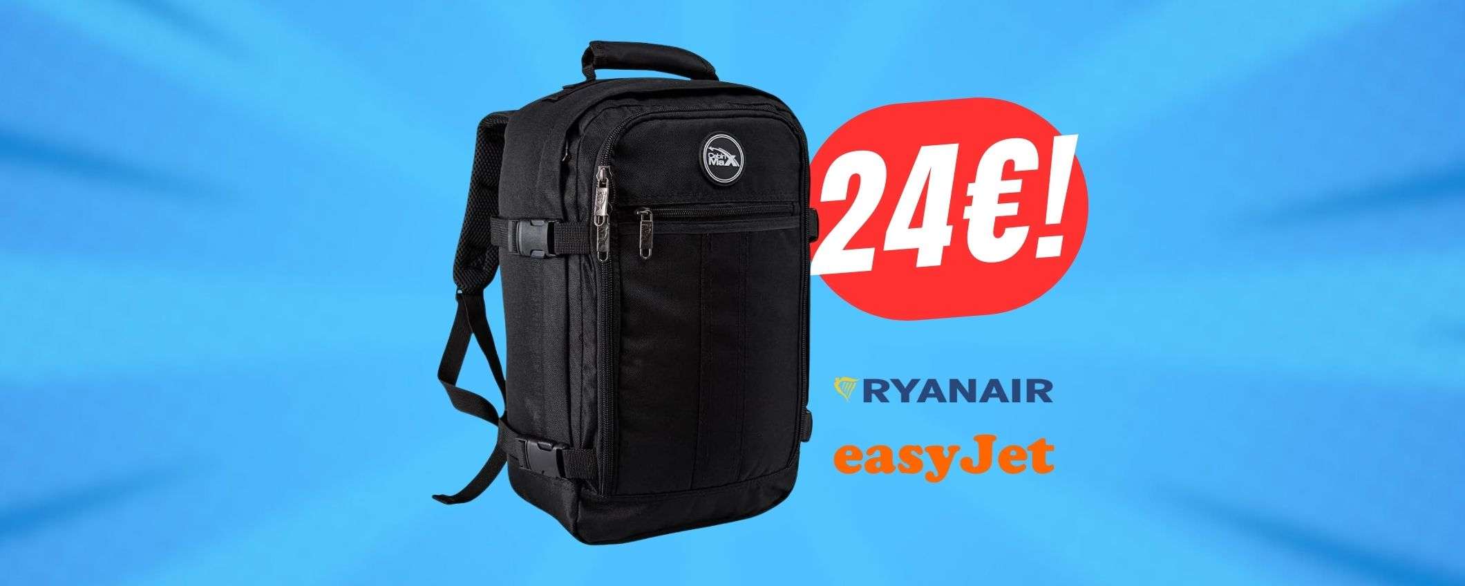 Lo ZAINO ideale per viaggiare su RYANAIR crolla a 24€ con lo sconto Amazon! Lo ZAINO ideale per viaggiare su RYANAIR crolla a 24€ con lo sconto Amazon!