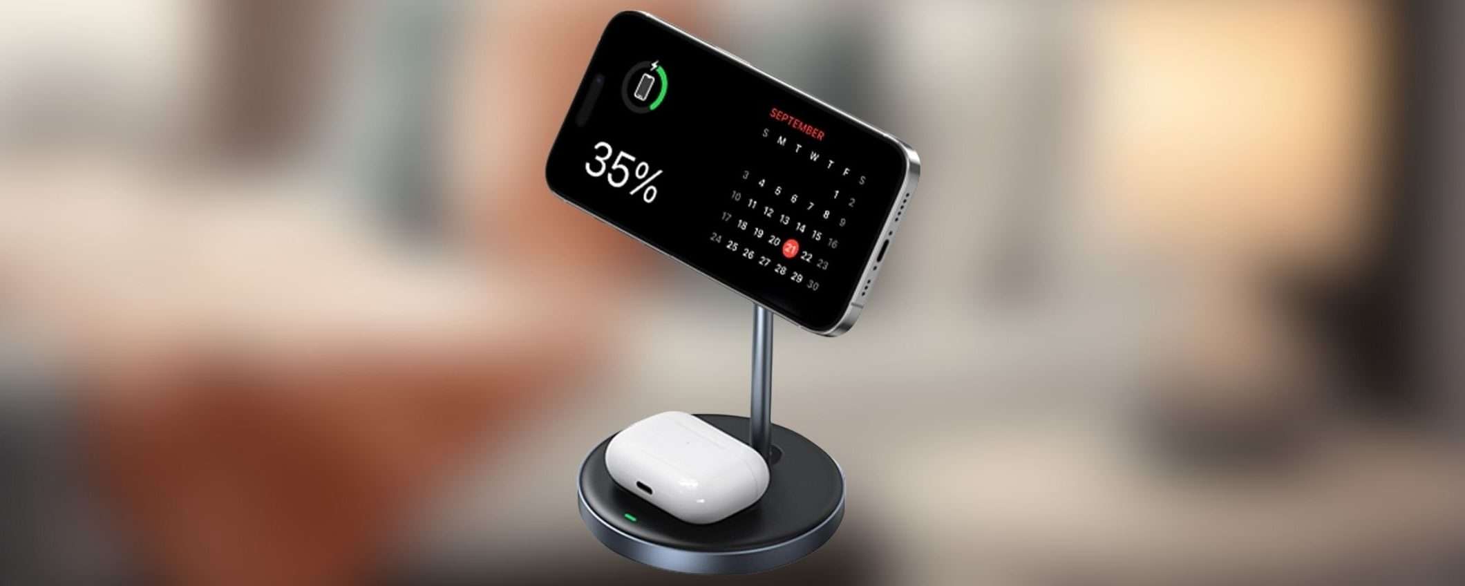 Caricatore wireless magnetico 2-in-1: per comodino o scrivania, in SCONTO a 32 euro (-30%) Caricatore wireless magnetico 2-in-1: per comodino o scrivania, in SCONTO a 32 euro (-30%)