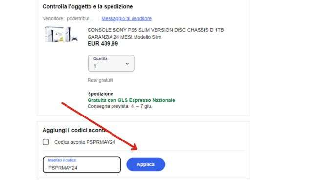 Coupon eBay PS5 Slim