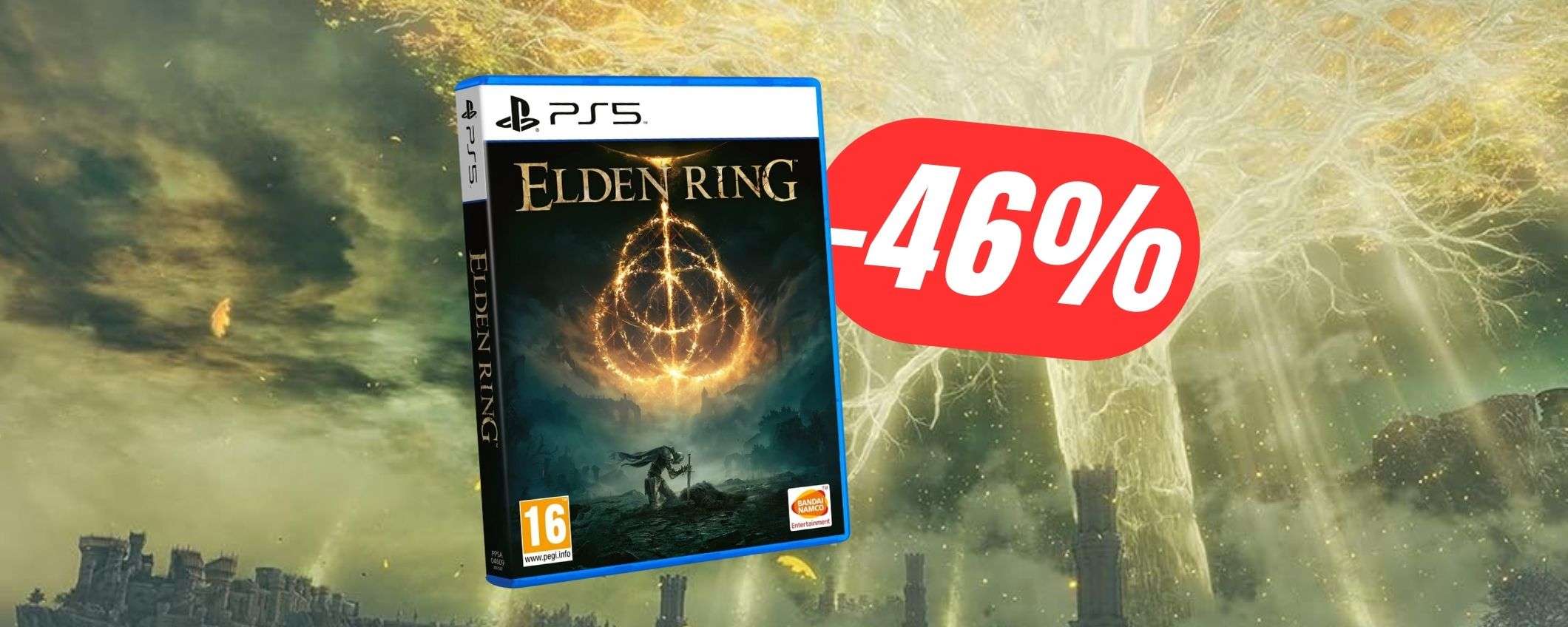 Elden Ring per PS5 è protagonista di uno SCONTO del -46%! Elden Ring per PS5 è protagonista di uno SCONTO del -46%!