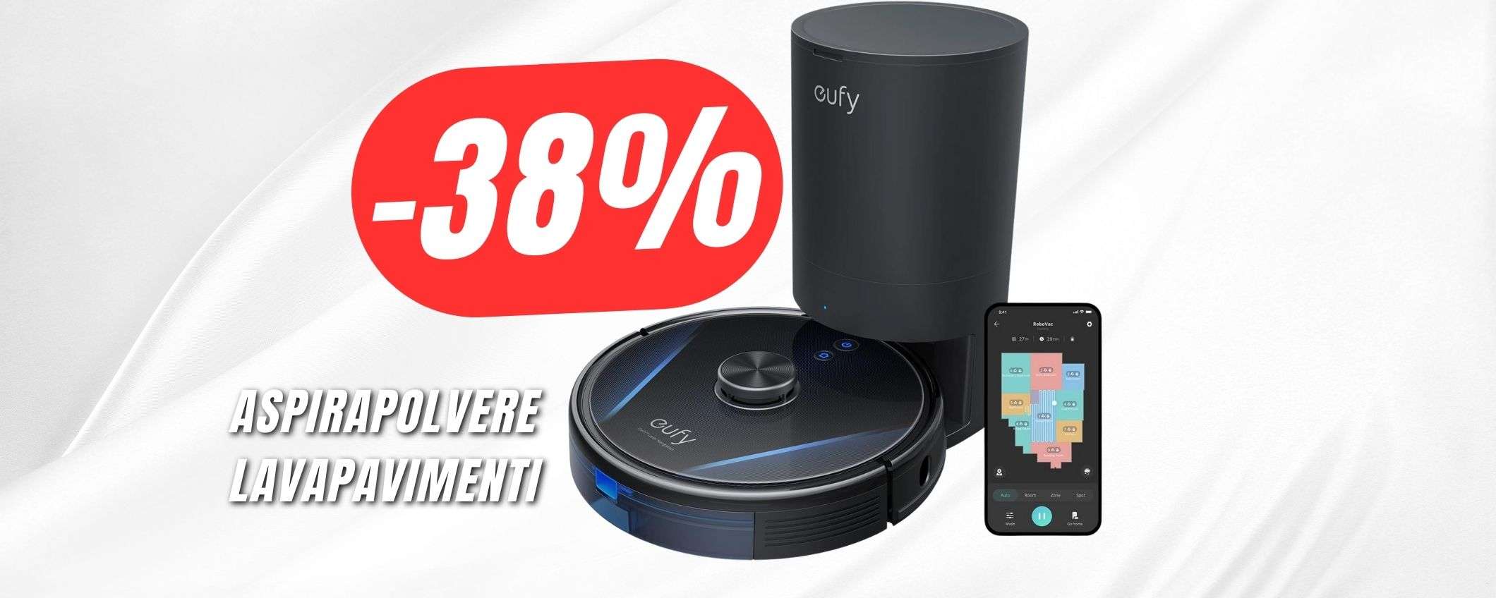 Questo ROBOT (scontato del -38%) ti lava i pavimenti e si svuota da solo! Questo ROBOT (scontato del -38%) ti lava i pavimenti e si svuota da solo!