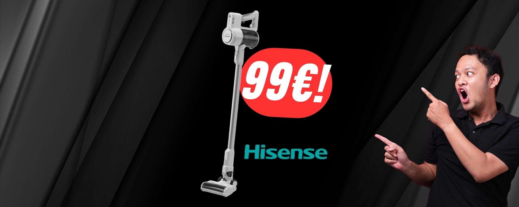 MINIMO STORICO per l'aspirapolvere senza fili Hisense (solo 99€ col COUPON)