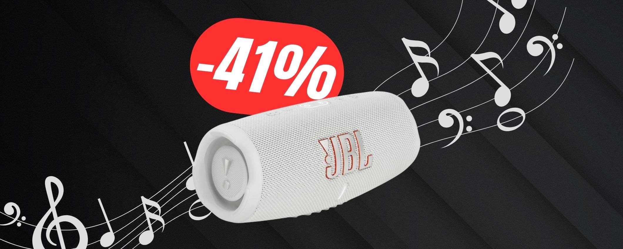 Il prezzo dell'iconica CASSA Bluetooth JBL precipita del -41% su Amazon! Il prezzo dell'iconica CASSA Bluetooth JBL precipita del -41% su Amazon!