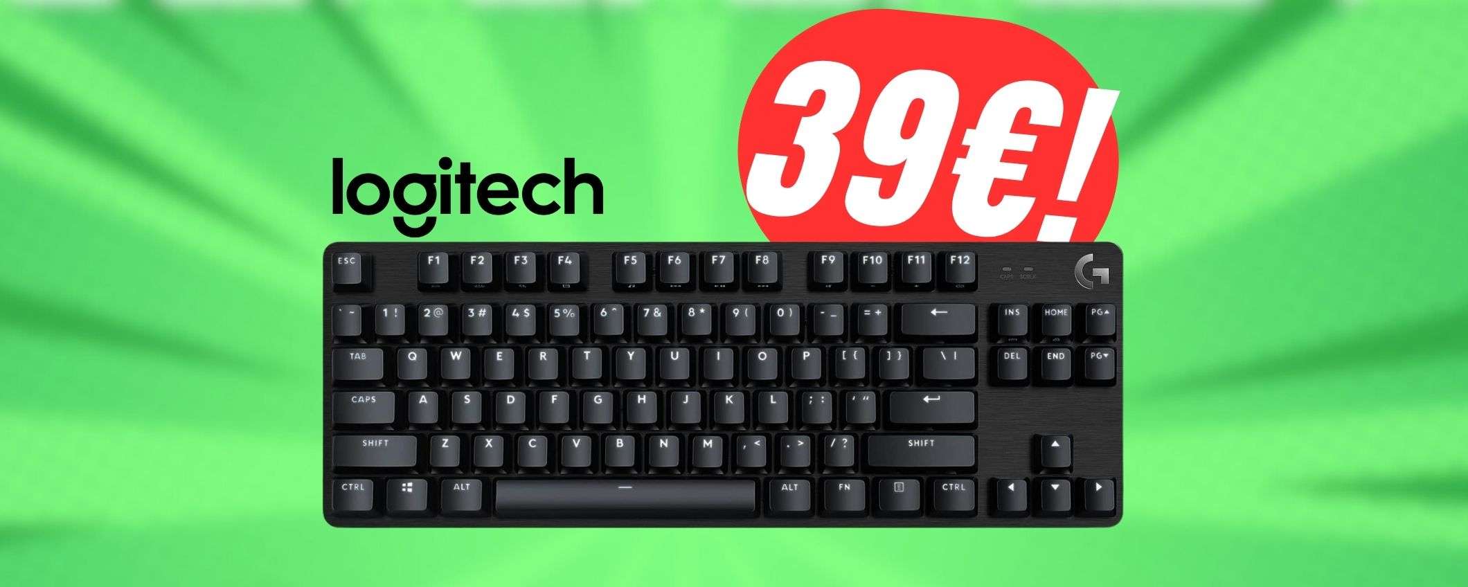 SCONTO FOLLE per la tastiera meccanica Logitech (costa solo 39€!)