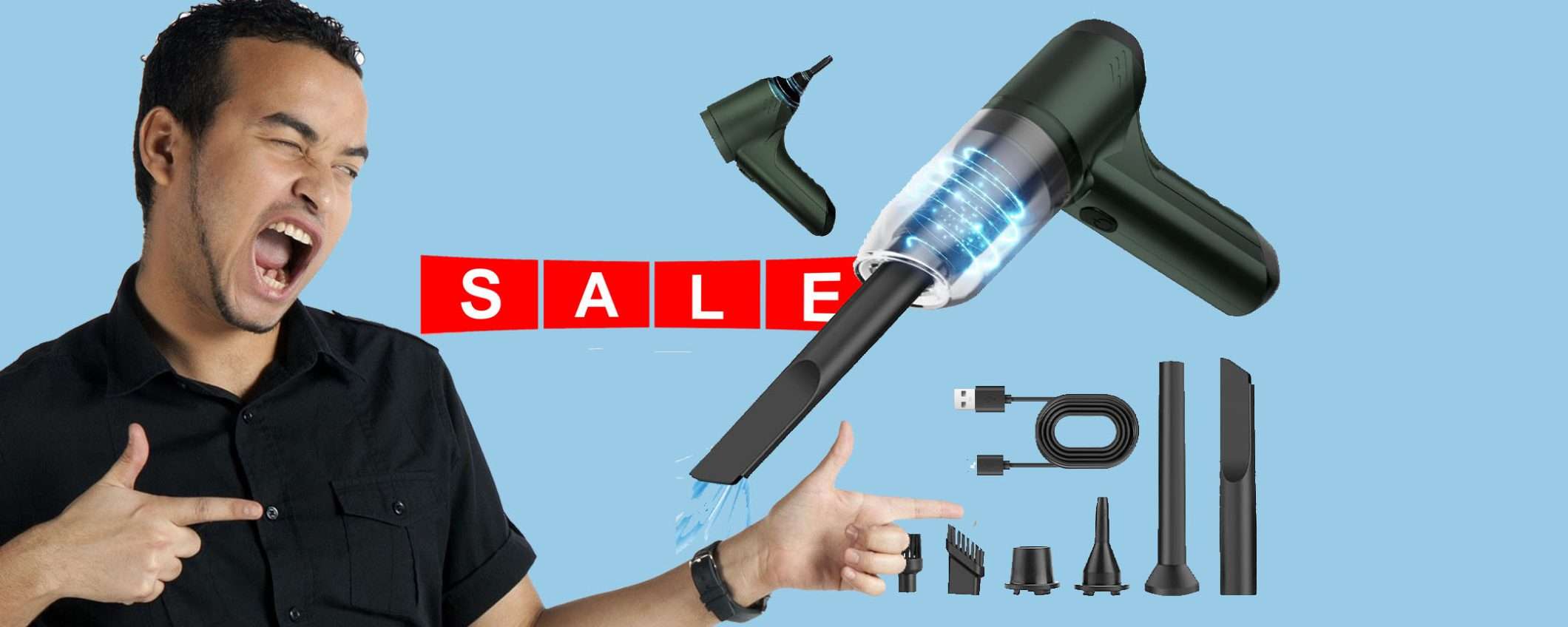 Mini aspirapolvere ricaricabile senza fili: offerta SUPER, tuo a 19,99€ Mini aspirapolvere ricaricabile senza fili: offerta SUPER, tuo a 19,99€