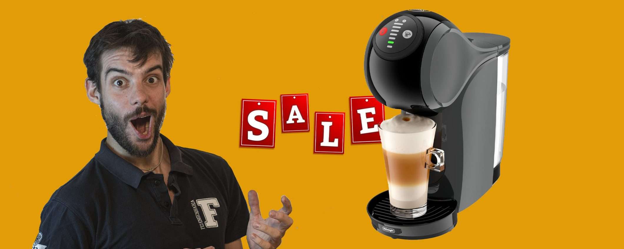 Nescafé Dolce Gusto Genio S in sconto + 40€ di prodotti in regalo! Nescafé Dolce Gusto Genio S in sconto + 40€ di prodotti in regalo!