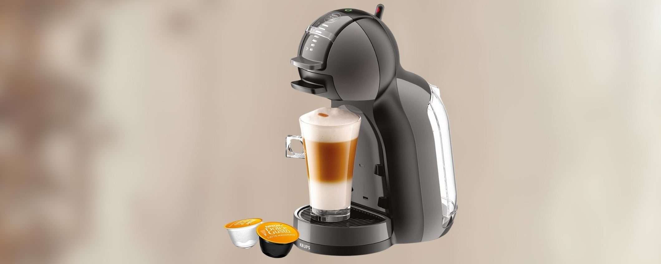 La macchinetta Nescafé Dolce Gusto è in sconto a 59,99€ con 40€ di caffè in OMAGGIO La macchinetta Nescafé Dolce Gusto è in sconto a 59,99€ con 40€ di caffè in OMAGGIO