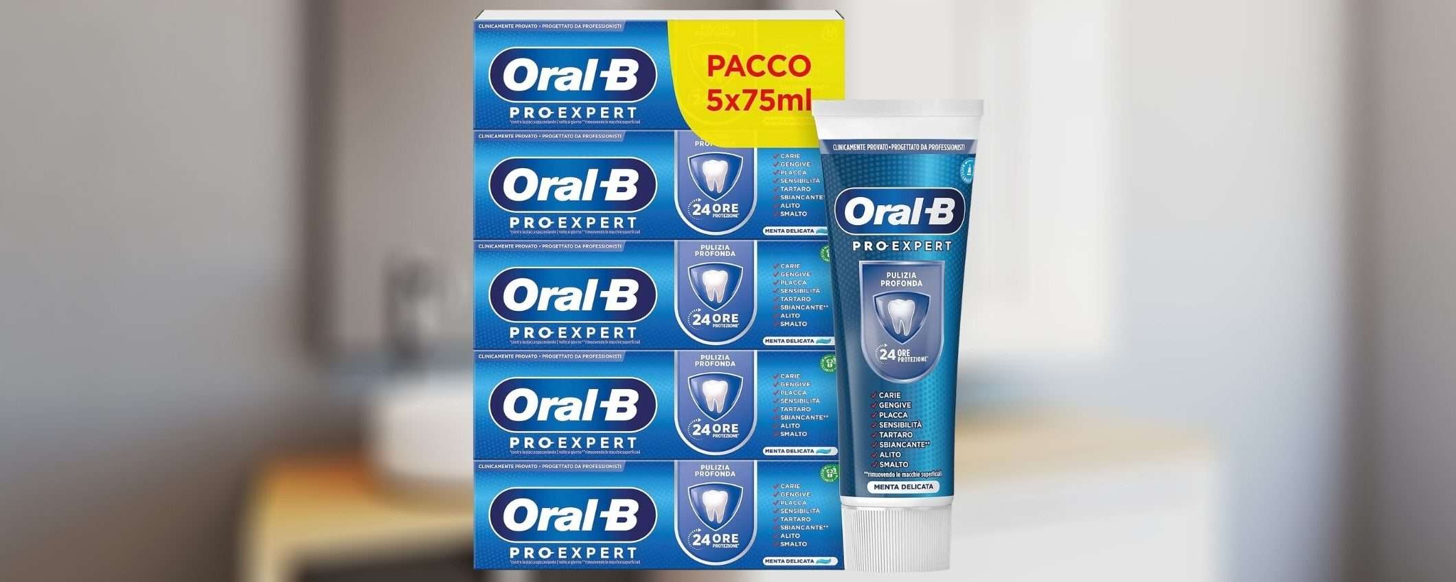 Dentifricio Oral-B Pro-Expert: il pacco da 5 è in SCONTO a 9,99€ (-33%) Dentifricio Oral-B Pro-Expert: il pacco da 5 è in SCONTO a 9,99€ (-33%)