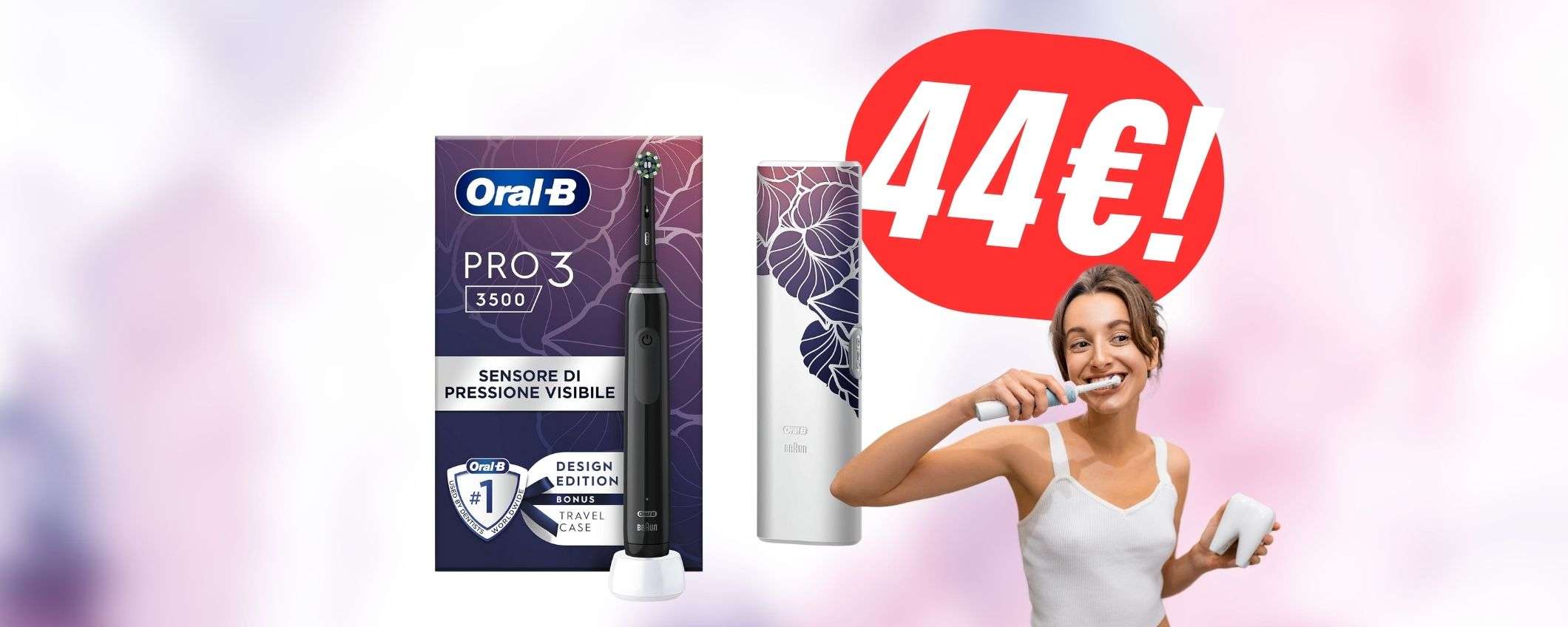 Denti splendenti immediatamente con lo SPAZZOLINO ELETTRICO Oral-B + custodia a 44€! Denti splendenti immediatamente con lo SPAZZOLINO ELETTRICO Oral-B + custodia a 44€!