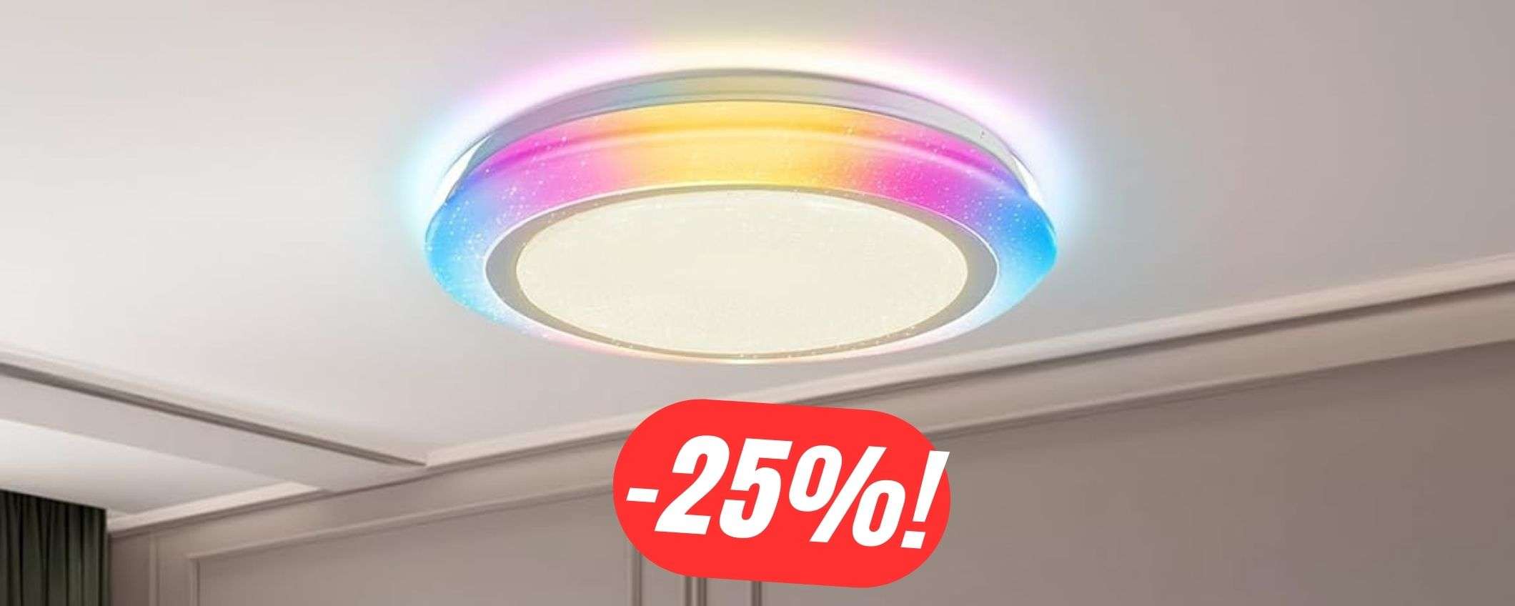 Illumina la tua casa con la PLAFONIERA RGB smart al prezzo scontato del -25%! Illumina la tua casa con la PLAFONIERA RGB smart al prezzo scontato del -25%!