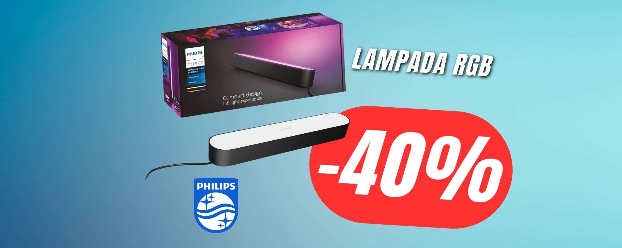 Illumina la tua casa con la LAMPADA RGB di Philips scontata del -40%! Illumina la tua casa con la LAMPADA RGB di Philips scontata del -40%!