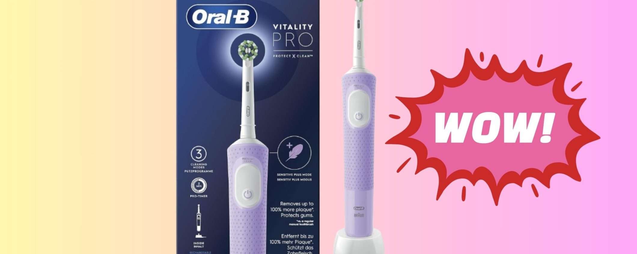 Spazzolino elettrico Oral-B Vitality Pro 3: la fantastica offerta di Amazon lo porta a 25€ Spazzolino elettrico Oral-B Vitality Pro 3: la fantastica offerta di Amazon lo porta a 25€