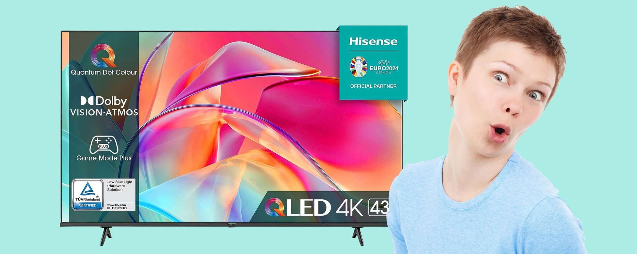 TV Smart Hisense 4K QLED da 43 TV Smart Hisense 4K QLED da 43