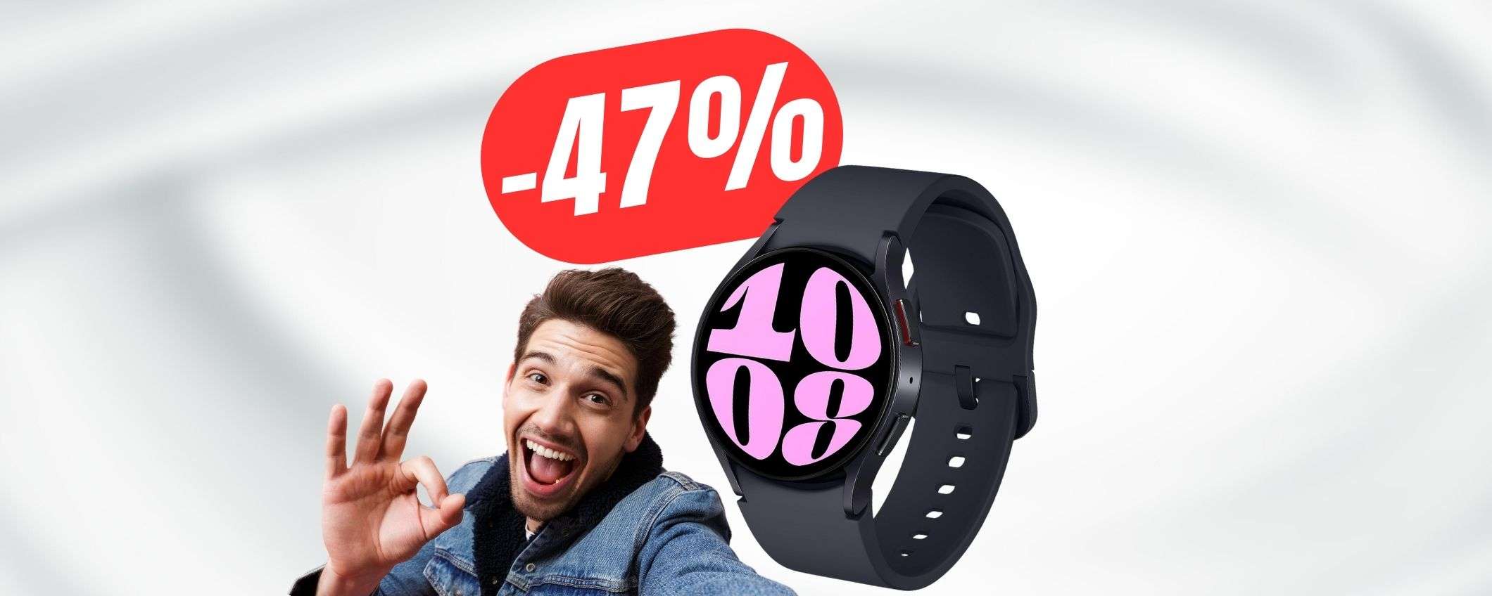 MINIMO STORICO per il Samsung Galaxy Watch6 (col ribasso Amazon del -47%!) MINIMO STORICO per il Samsung Galaxy Watch6 (col ribasso Amazon del -47%!)