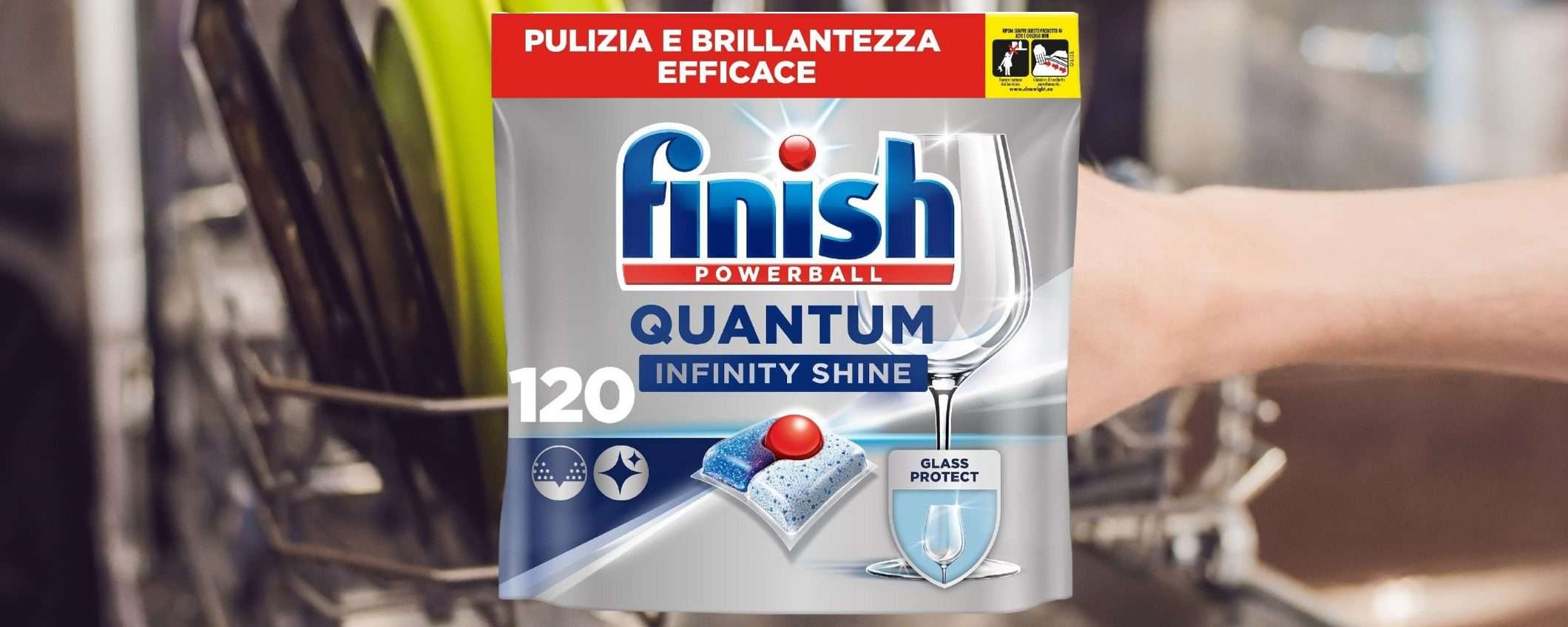 120 capsule lavastoviglie Finish Quantum Infinity Shine in OFFERTA SCORTA su Amazon (-38%) 120 capsule lavastoviglie Finish Quantum Infinity Shine in OFFERTA SCORTA su Amazon (-38%)