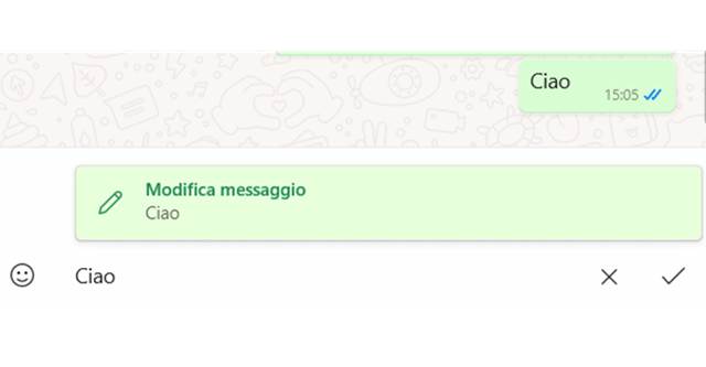 Come modificare un messaggio inviato su WhatsApp Web o Desktop