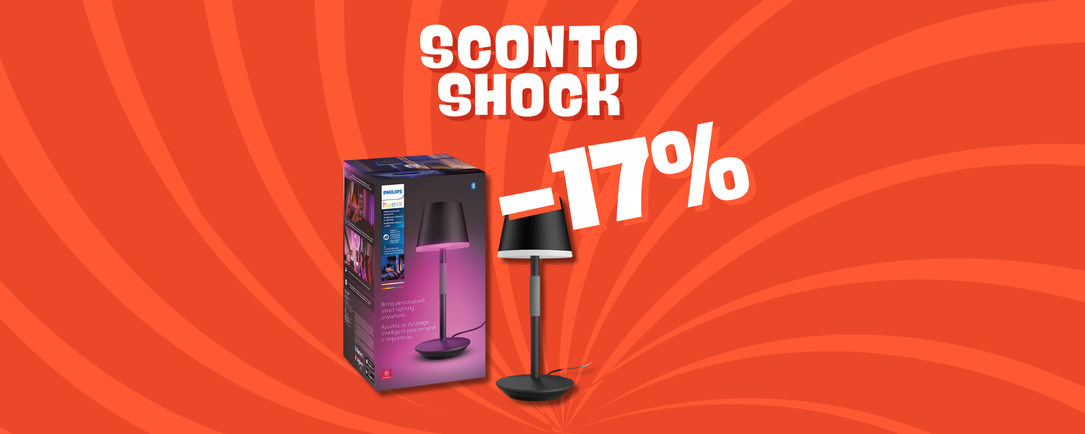 Lampada Philips Hue in sconto del 16% su Amazon! Lampada Philips Hue in sconto del 16% su Amazon!