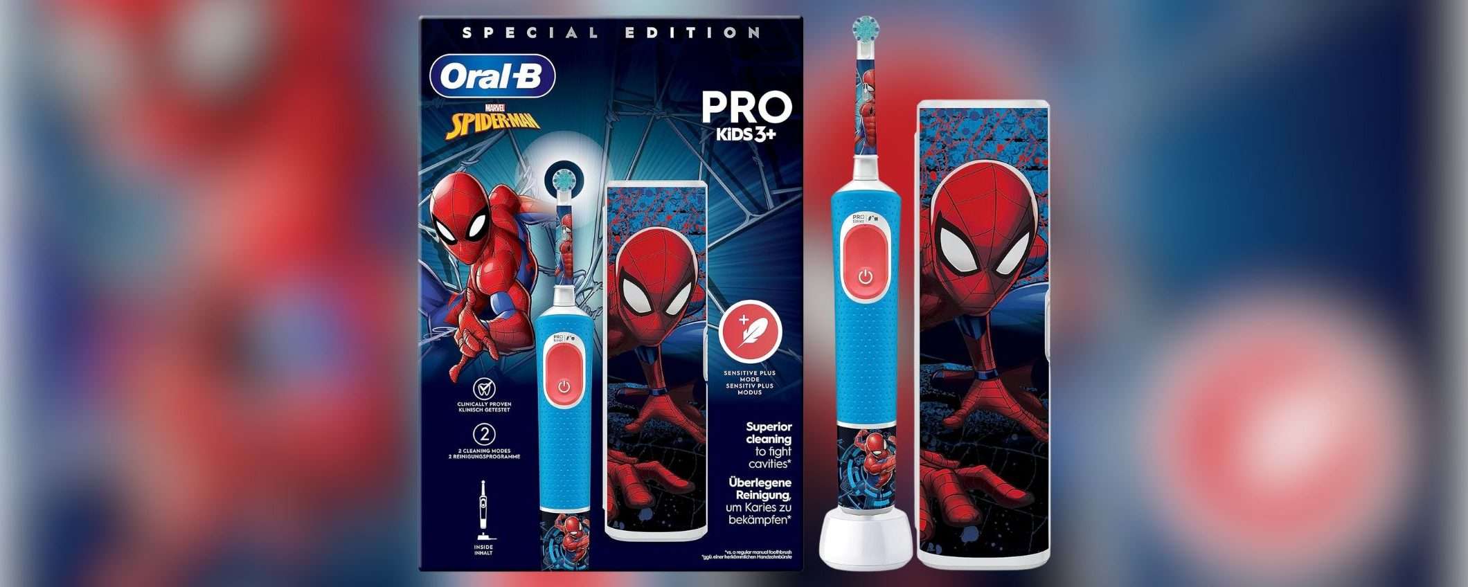 Spazzolino elettrico Oral-B per bambini a tema Spider-Man in SCONTISSIMO a soli 23,99€ Spazzolino elettrico Oral-B per bambini a tema Spider-Man in SCONTISSIMO a soli 23,99€