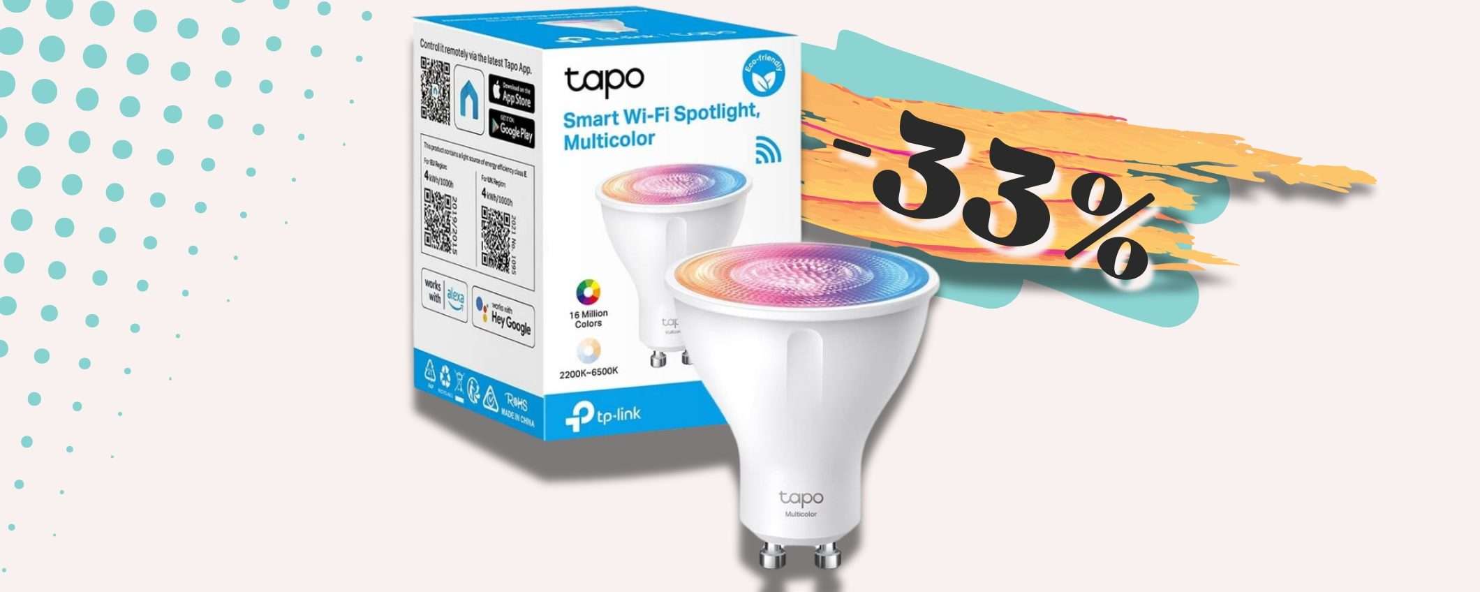 Lampadina GU10? Falla SMART con 10€ grazie a TP Link (Alexa e Google) Lampadina GU10? Falla SMART con 10€ grazie a TP Link (Alexa e Google)