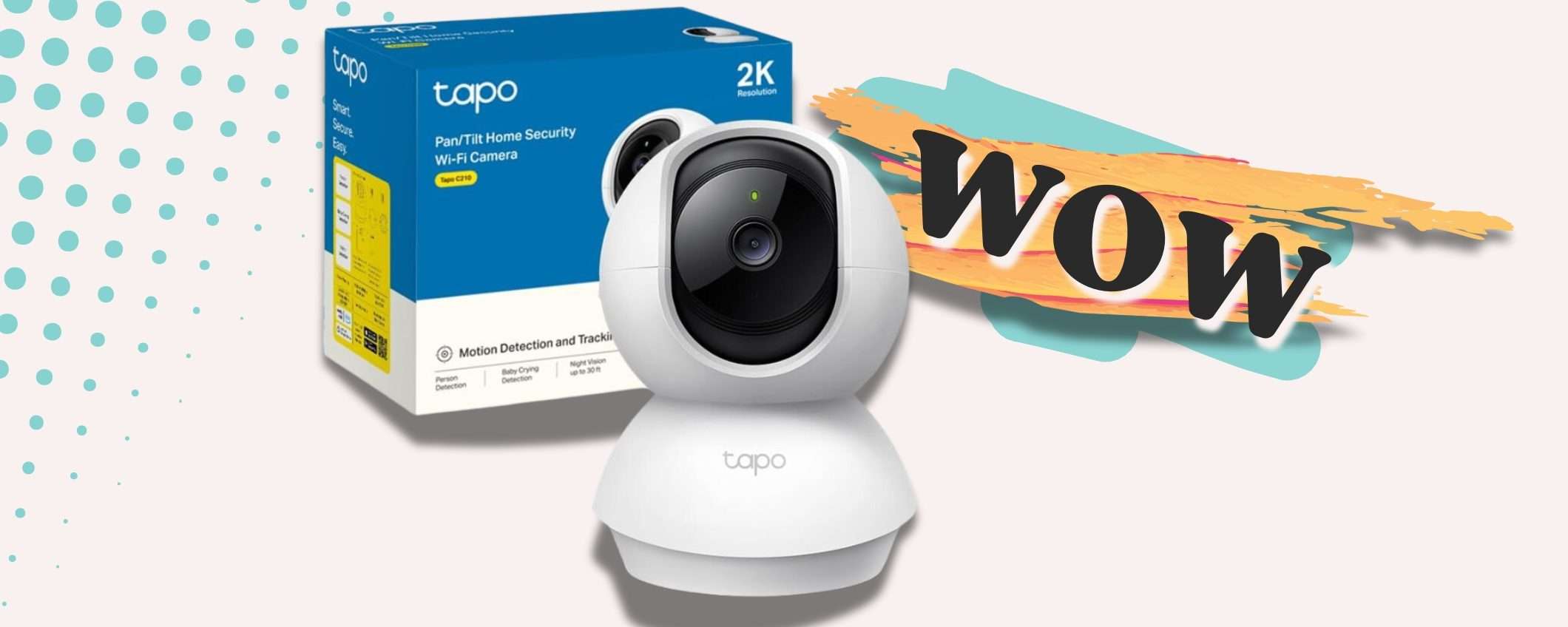 SCONTO a TEMPO per la telecamera WiFi a 360°: concentrato di sicurezza SCONTO a TEMPO per la telecamera WiFi a 360°: concentrato di sicurezza