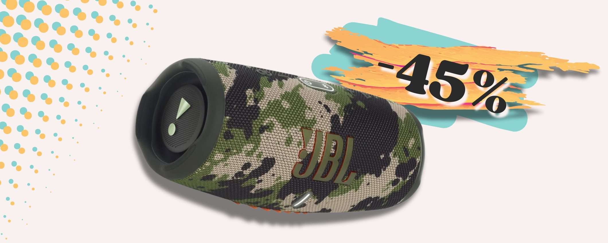 Musica che SPACCA per 20h: JBL Charge 5 è lo speaker definitivo (-45%) Musica che SPACCA per 20h: JBL Charge 5 è lo speaker definitivo (-45%)