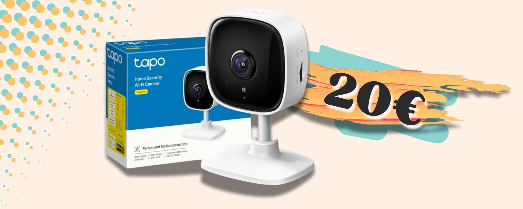 Telecamera WiFi con controllo via Smartphone: a 20€ è un'OCCASIONE Telecamera WiFi con controllo via Smartphone: a 20€ è un'OCCASIONE