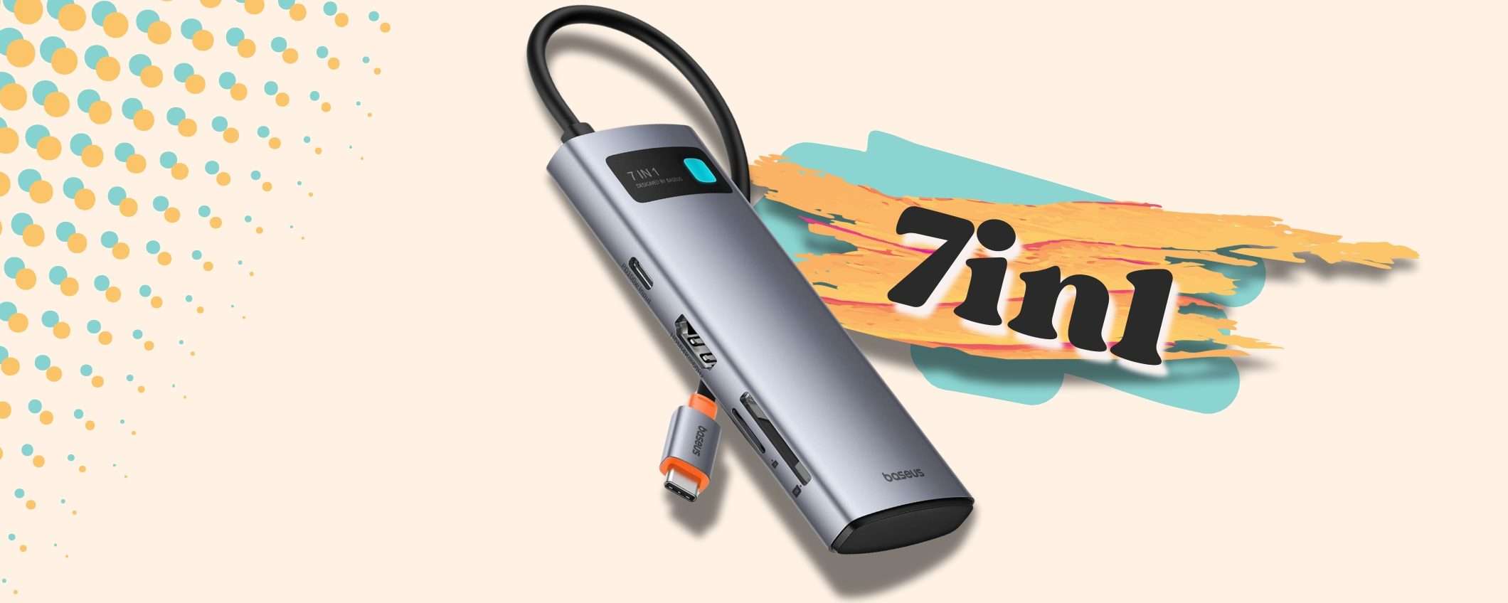 Questo HUB USB 7in1 fa davvero di tutto: a soli 17€ è IMPERDIBILE Questo HUB USB 7in1 fa davvero di tutto: a soli 17€ è IMPERDIBILE