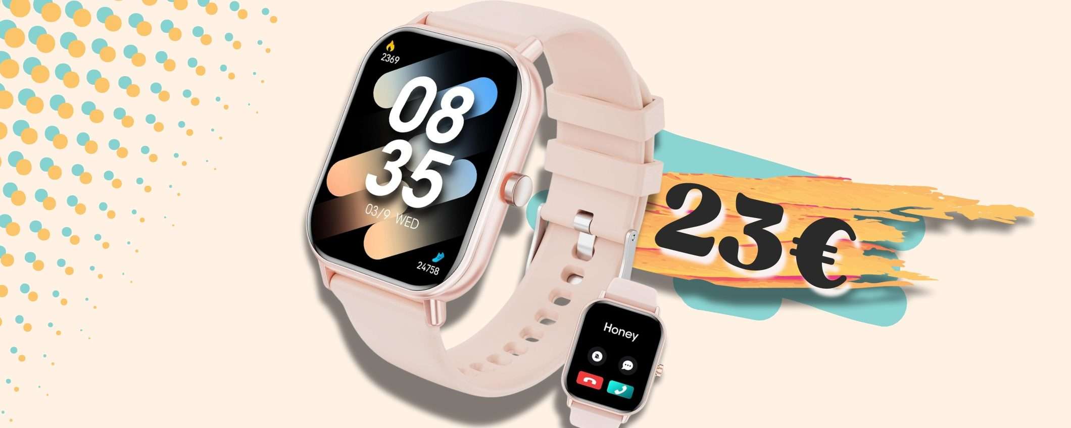 Chiamate dal polso a soli 23€, smartwatch COMPLETO che viene SVENDUTO Chiamate dal polso a soli 23€, smartwatch COMPLETO che viene SVENDUTO